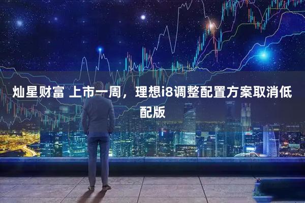 灿星财富 上市一周，理想i8调整配置方案取消低配版