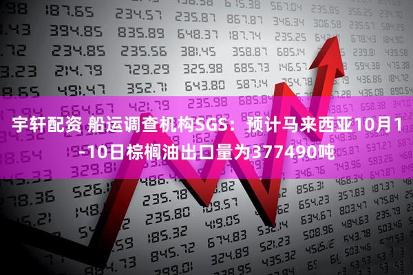 宇轩配资 船运调查机构SGS：预计马来西亚10月1-10日棕榈油出口量为377490吨